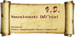 Veszelovszki Dániel névjegykártya